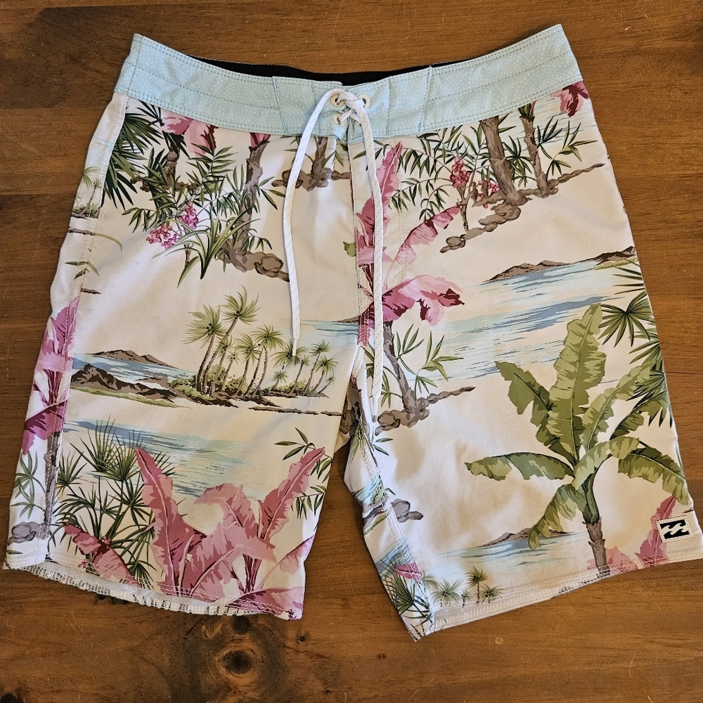 Billabong Mens Recycler Sundays Pro Board Shorts Beach 8" Swim Trunks Size 28